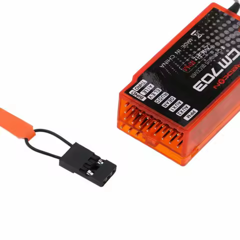 Remote Control 7 Channel CM703 Receiver Plastic Orange RC Receiver 2.4Ghz PPM Output Receiver DSM2 D