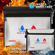 TEMU Set Of Fire-resistant Document Bags, Including X 11 Inch And A 9 X 7 Inch Bag, Designed To Stor