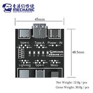 MECHANIC DT3 USB Cable Tester Data Cable Test PCB Board for Android USB Type-C Lighting Data Cable S