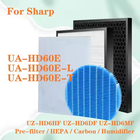 UZ-HD6HF UZ-HD6DF UZ-HD6MF HEPA Carbon Filter Replacement for Sharp Air Purifier UA-HD60E UA-HD60E-L