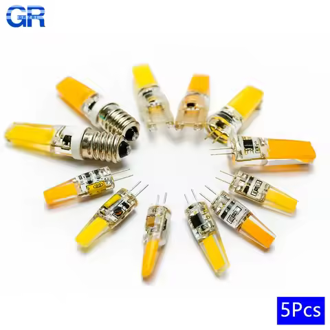 5Pcs Super Bright E14 G4 G9 LED Light Bulb 3W 6W AC/DC12V 220V 230V Silicone Lamp Constant Power Lig