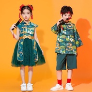 J3readystock Children's Festive Chorus Costume Cheerleading Elementary School Students Games Opening