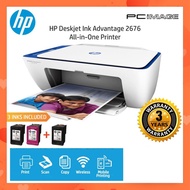 HP DeskJet Ink Advantage 2676 All-in-One Printer With HP 680 Black Original Ink Advantage Cartridge