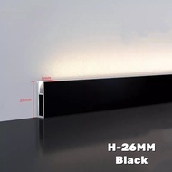 Ultra-narrow LED Aluminum Profile Skirting Line Silicone Diffuser Channel Baseboard Linear Lamp Rece