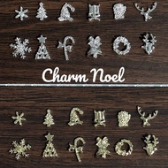 Set of 5 Christmas themed nail decoration charms, snowflake charms, Christmas charms, reindeer charm