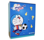 SHOP NBL ตู้เสื้อผ้า DORAEMON 135 CM // MODEL : FOOTBALL ดีไซน์สวยน่ารัก สไตล์แฟชั่น 3 ประตูบานเปิด 