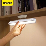 Baseus โคมไฟตั้งโต๊ะแม่เหล็กแขวนไร้สาย Touch LED โคมไฟตั้งโต๊ะ Home Cabinet Study โคมไฟอ่านหนังสือ Stepless Dimming USB Night Light