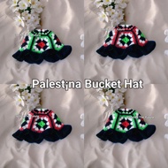 Premium Premium | Palestine Bucket Hat | Palestine knitted hat | Palestine Flag Theme Hat | Crochet 