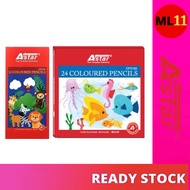 ASTAR (12 / 24 Colours) Colour Pencil / Colouring Pencil / Colour Pencil / Pensil Warna - Long