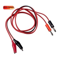 (R) Alligator Clip to Banana Plug Probe Cable Test Lead 90cm 3Ft
