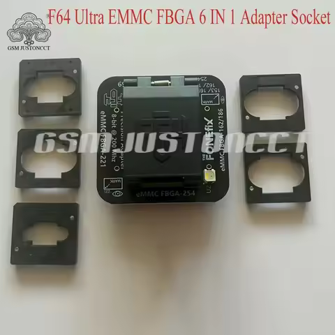 F64 Flash Ultra EMMC FBGA 6 IN 1 Adapter Socket for Flash 64 ,Ultra ,Lite BOX