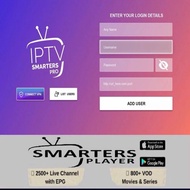 [FAST] IPTV SMARTERS PRO Malaysia / 1 BULAN/ 3 BULAN / 6 BULAN Support Iptv Smarters Player tv, Iptv