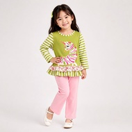 6M-6Y | Girls Kids 2-Piece Set | Rare Ruffle Top & Floral Pants | Cute Casual Outfit | Toddler Girl 