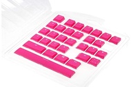 Ducky Keycaps 31 Set of Rubber Double Shot Backlit Keyboards or MX Compatible - 31 Keycap Set - Pink