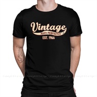 1966 Birthday Gift Vintage Est 56th Birthday Fashion Shirt Design Cotton Shirts Men T-Shirt Oversize