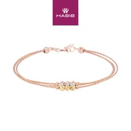 HABIB 585/14K Rose, Yellow and White Gold Bracelet 714-BRCAL3F C01-L(R)