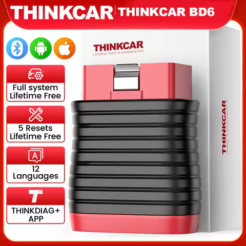 THINKCAR BD6 obd2 Scanner Bluetooth, Wireless All System Diagnostic Tool for iOS&Android, 5 Resets L