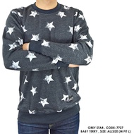 Ondeng88 Men's Long Star Motif Sweater