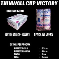 Terbaik Thinwall Cup 25ml 35ml 60ml 100ml 150ml Per Pack Bulat Cup