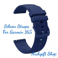 20mm fashion smooth silicone strap for Garmin 165 watch