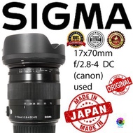 Sigma 17-70mm f/2.8-4 DC Macro OS HSM (canon) used unit. like new