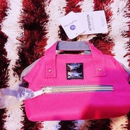 全新 日本 anello X Pdc聯名款 桃色 粉色化妝包 小包 提包 手提包