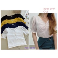 posh code 11692 泡泡袖雪纺上衣 top blouse