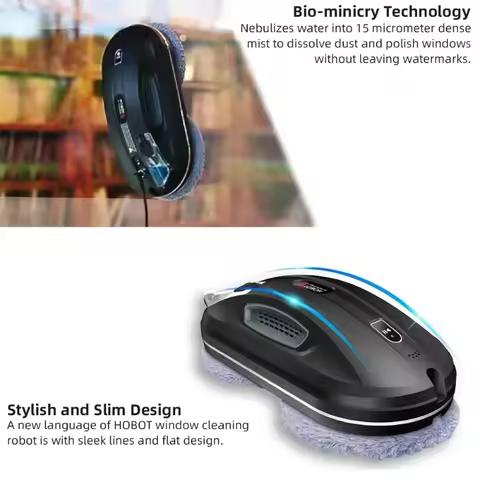 HOBOT 388 Commercial Double Side Outdoor Magnetic Window Cleaner Magnet / Automatic Wireless Remote 