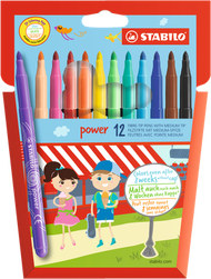 280/12-01 STABILO power彩色纖維筆12色