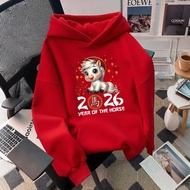 CNY 2026 Horse Year hoodie Chinese New Year Baju hoodie Woman Man#004 （M-3XL）S-5XL