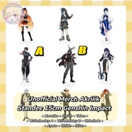 Merch Acrylic Standee 15-18 cm Genshin Impact Hoyofair 2024 Mavuika Kinich Yelan Wriothesley Clorind