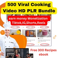 500 Viral Cooking Video PLR | Video Masak | Upload ke YT, Tiktok,FB,Reels Buat Duit dengan Video Mas