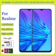 Original For Realme C2 3 Pro C3 5 5i 5 Pro 6 6i 6 Pro 7 4G 7 5G 7i 8 5G 8i 9i 9 Pro 10 Pro LCD Displ