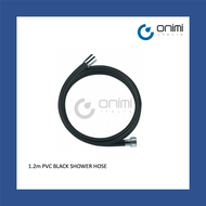 Onimi Italia - 1.2m PVC Black Hose / 120cm Black PVC Shower Hose / 1.2m Bidet Hose / 1.2m Black Hose
