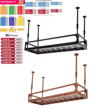 Vintage Bar Hanging Wine Bottle Holder Floating Shelf Ceiling Mounted Shelf Champagne Glass Rack Kit