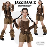 Children Trendy Girls Y2K Lace Dune Style Dance Costume Model Costume Performance Costume Wasteland 