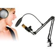 Studio Microphone with Scissor Arm Holder & Pop Filter BM-900 - Black