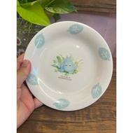 Small Plate Moomin Divided by Yamaka Green Leaf Pattern Size 6.5 (MM0701)