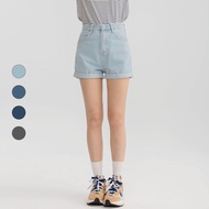 50% Fifty Percent|-6kg Reflexed High Waist Denim Shorts|02289650001