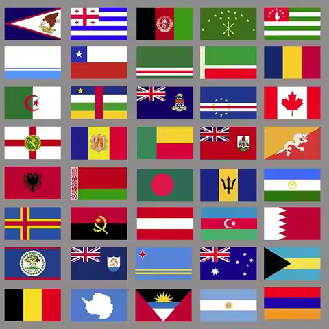 40 Kinds Of 7*4cm World Countries, Regions, Flags, States, And Flags Printed Iron On Clothing DIY T-
