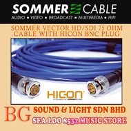 SOMMER HD/SDI CABLE (SOMMER VECTOR) TERMINATED WITH HICON BNC PLUG (BNC 0.8/3.7 HD 3G-SDI)