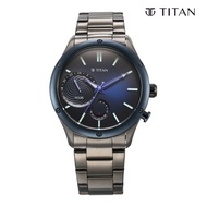 Titan Stellar Quartz Multifunction Blue Dial Stainless Steel Strap Watch for Men