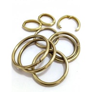 Pure Copper Open Ring Tooth Open Ring Brass Egg Shape Open Ring Key Ring Jewelry Connection Buckle D