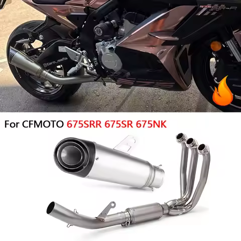 Full Exhaust System Exhaust Muffler Escape Modify For 675SR 675R 675NK Front Link Pipe