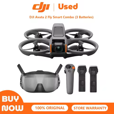 Refurbished Used DJI Avata 2 Fly Smart Combo FPV Drone with 4K Camera Includes Goggles N3 RC Motion 