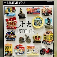Denmark Copenhagen Xingang Helsinger Ohus Odense Travel Souvenir Gift Refrigerator Sticker Magnetic 