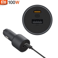 ใหม่ Xiaomi Car Charger Turbo QC 1A1C Ver 100W Max สำหรับ Mi 10 Ultra แล็ปท็อป Pad โทรศัพท์มือถือ PD สมาร์ทเอาต์พุตหลายปลอดภัยป้องกัน