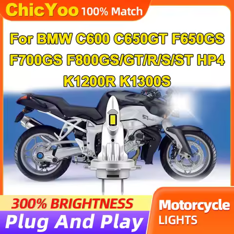 Led Headlight 60W Canbus No Error Motorcycle Lamp 6000K For BMW C600 C650GT F650GS F700GS F800GS/GT/