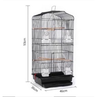 LOCAL STOCK!!! Black &amp; White Cage Bird cage size 46x36x93cm Parrot Cage. Includes 3 perch &amp; 4 cups. Optional trolley