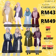 Cardigan Muslimah Plain Ready Stock Cardigan Helene Peony by Sabella